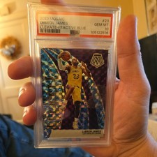 2023 Mosaic LeBron Elevate Reactive Blue Prizm /99 PSA 10 