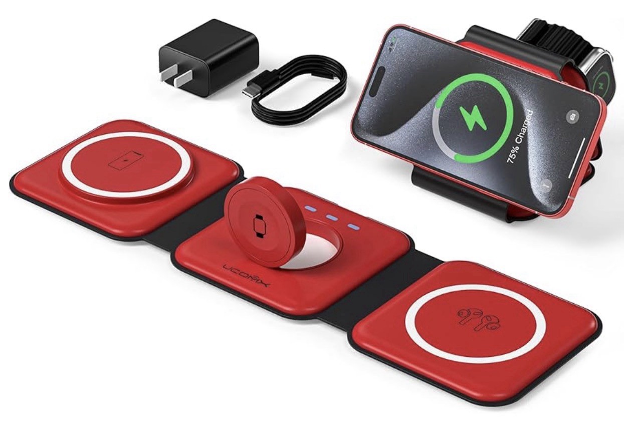 3-in-1 Charger Station for iPhone, Apple Watch, AirPods Wireless Charging UCOMX
