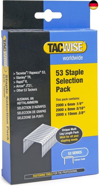Tacwise 1095 Typ 53 / 6–10 Mm Verzinkte Heftklammern Multipack, 6000 StüCk-image