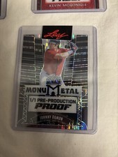 2025 Leaf Metal Monumetal #1/1 Pre-Production Proof Johnny Damon