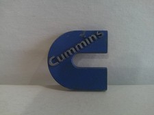 Original Cummins Blue C Logo Emblem For Truck 2 X 2 Made Of Cast Metal Good