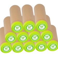 Pre-Taped Masking Paper for Painting - 12 inch x 50 feet Tape and Drape Paint...