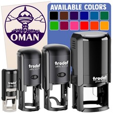 Oman Riyam Censer Monument Country Self-Inking Rubber Stamp Crafting Planners