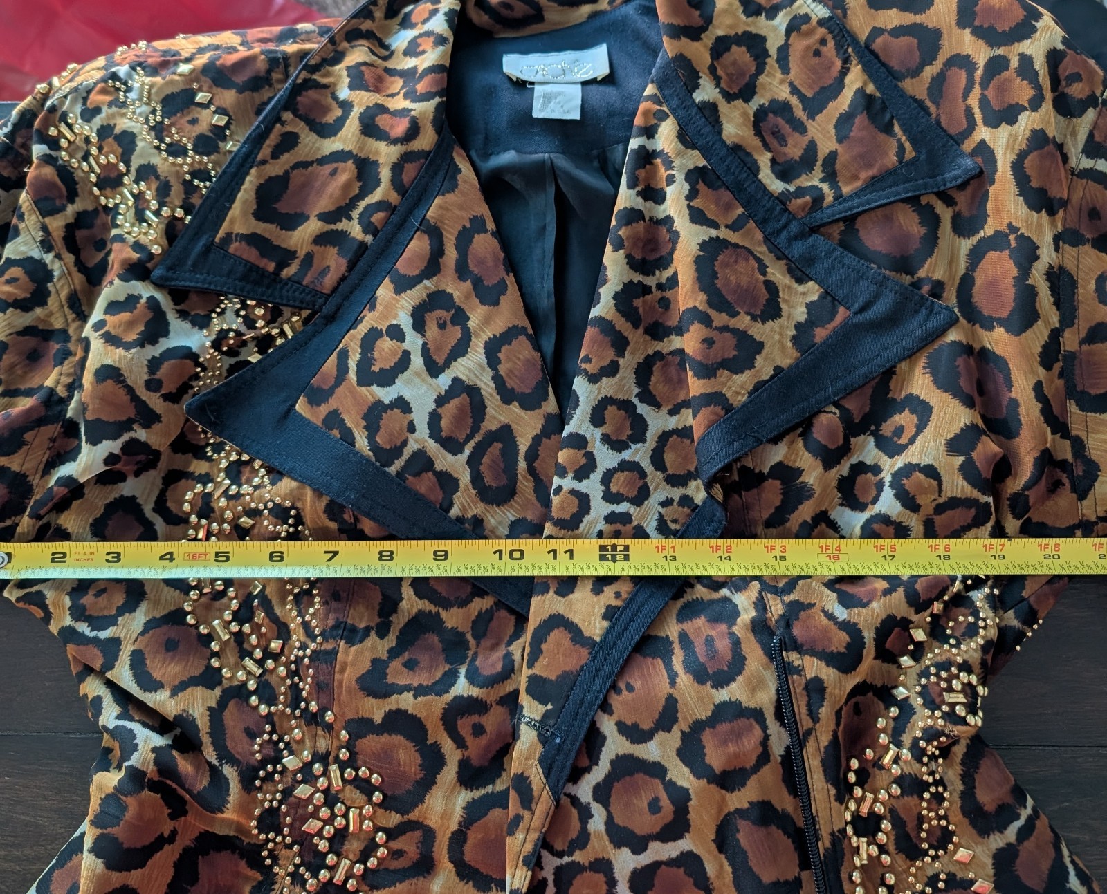 Cache Leopard Print Embellished Jacket – Excellen… - image 12