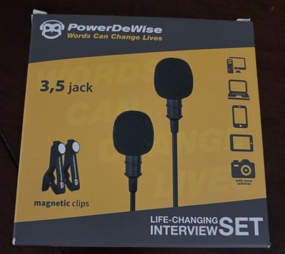 Dual Lavalier Microphone Set for iPhone, Android & Camera. Brand New