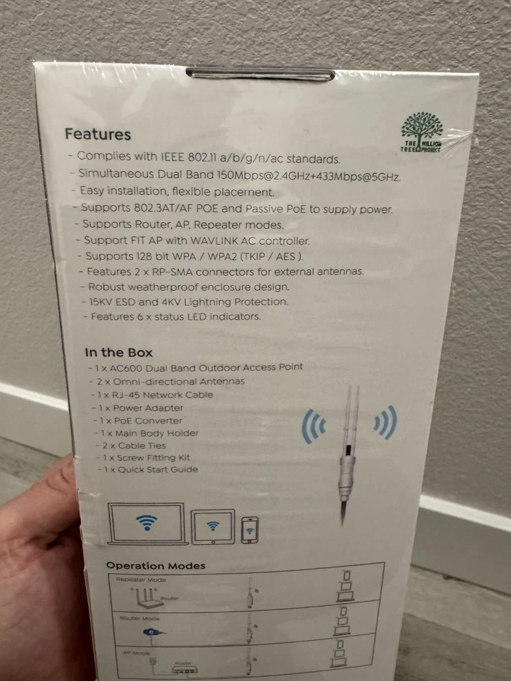 NEW Wavlink AC600 WIFI Repeater Extender Booster High Power Outdoor AP 2.4G 5G - Image 4 of 4