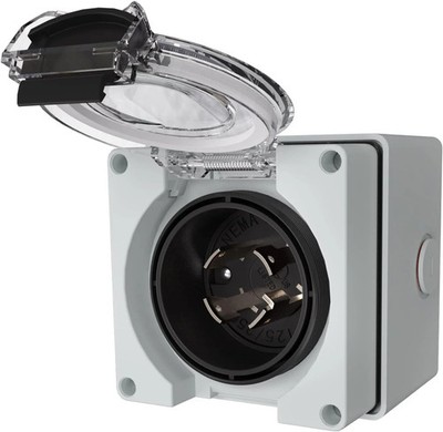 STARELO 30 Amp Generator Power Inlet Box NEMA L14-30P,125/250 Volt 7500W, Outdoo