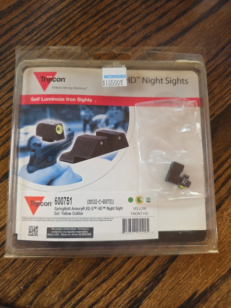 Trijicon SP102-C-600751 HD Night Sight Tritium Set Springfield XD