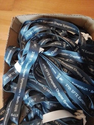 125x Schlüsselband Lanyard Konvolut NEU SFTE Symposium Berlin 2026 Luftfahrt