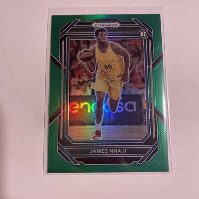 James Nnaji 2023 Prizm Draft Picks Rc 3 Green Prizm Rookie Charlotte 