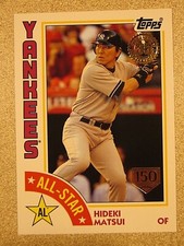 2019 TOPPS 84AS-HM HIDEKI MATSUI 1984 ALLSTAR 150 GOLD FOIL STAMP 100/150 YANKEE