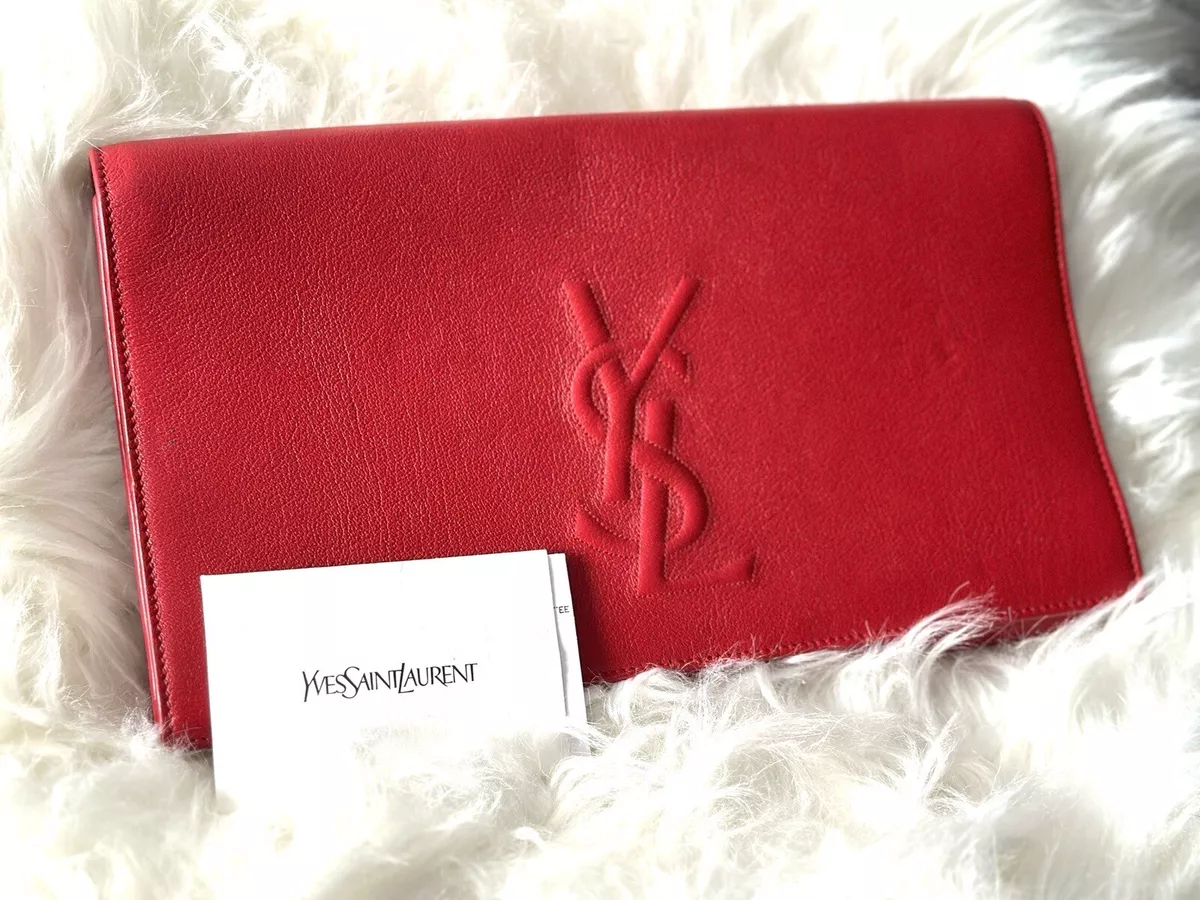 YSL designer clutch bag used
