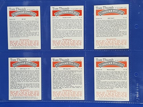 Tom Thumb Zigarrenkarten HISTORY OF BRITAIN'S RAILWAYS Set 30 in Hüllen - Bild 11 von 11