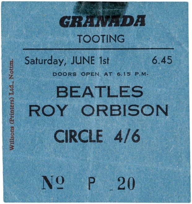 THE BEATLES Granada, Tooting Concert Ticket 1 June 1963 - 6