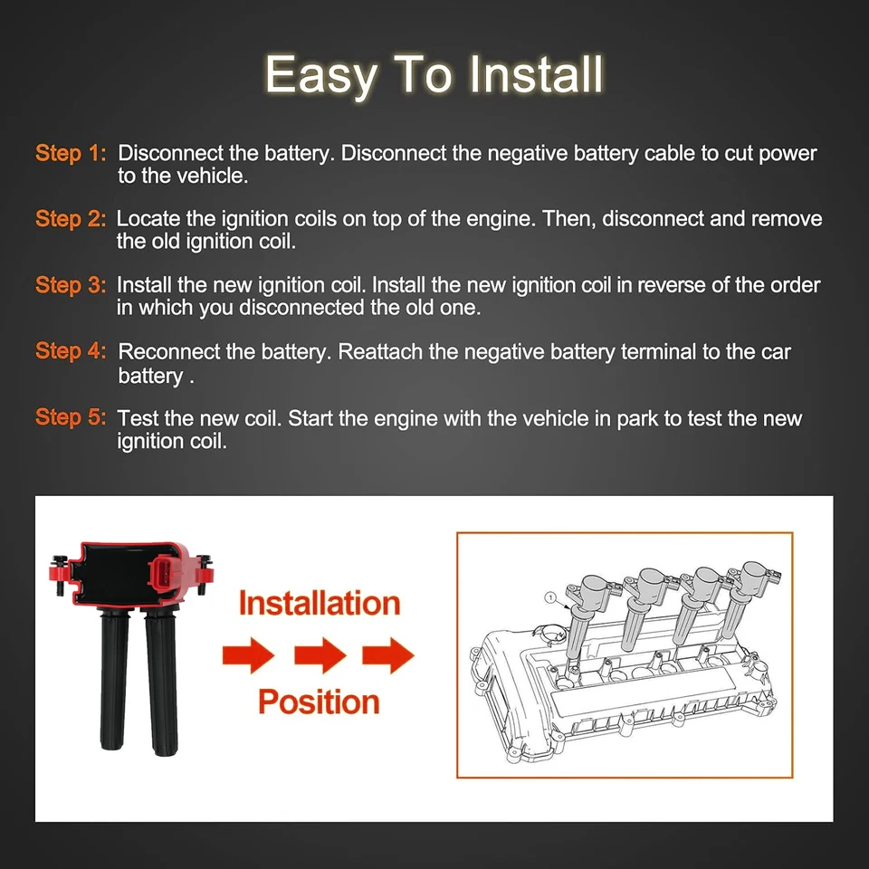 Ignition Coil+Spark Plug For 5.7L Dodge Durango Charger Ram Chrysler V8 UF504 - Imagem 2 de 4