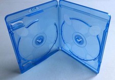 DOUBLE Discs Standard Blue Replacement Boxes Cases for Blu-Ray 2-Disc Movies DVD