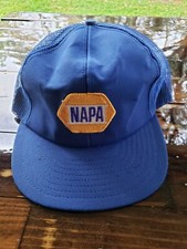 Vtg NAPA Auto Parts Trucker Hat Snapback Made in USA Patch Mesh Louisville Mfg