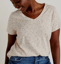 OLD NAVY WOMEN'S LEOPARD ANIMAL PRINT COTTON T-SHIRT TEE TOP 3X 3XL 24 26 PLUS