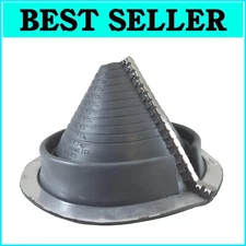 Reliable Gray EPDM Flashing Boot for Electric Power Pole Mast on Metal Roof