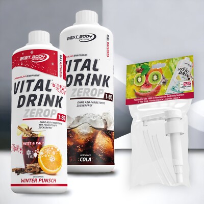 Best Body Nutrition Vital Drink  2 x 1 L Getränkesirup + 1 Dosierpumpe 14,00  /L