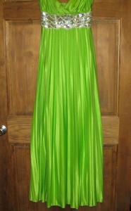 green masquerade dress