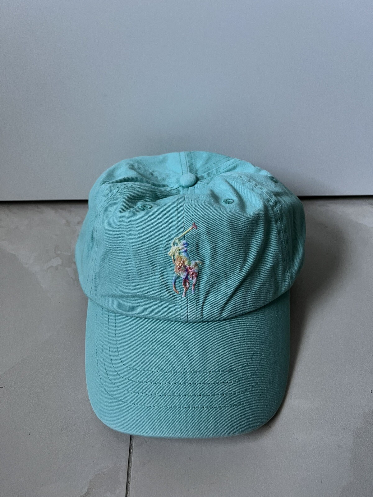 polo ralph lauren tie dye pony cappello regolabile adulto nuovo verde menta