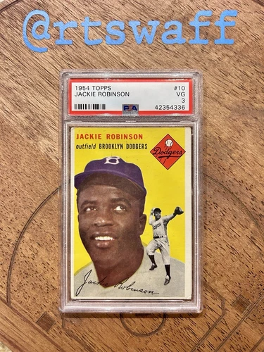 1954 Topps # 10 Jackie Robinson PSA 3 VG Brooklyn Dodgers
