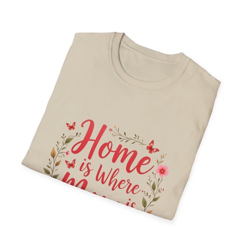 Floral Mom Quote T-Shirt - Home is Where Mom Is, Gift for Mom, Mother's Day, - Picture 15 of 19