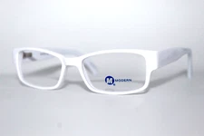 NEW MODERN OPTICAL SLICK WHITE AUTHENTIC EYEGLASSES FRAMES 49-17-135MM