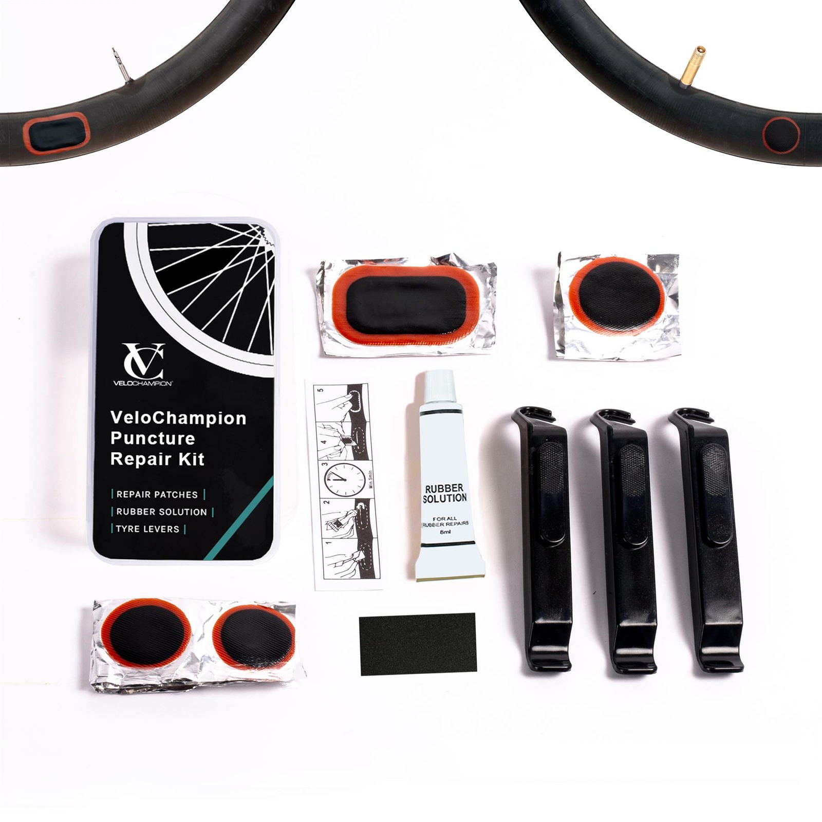 VeloChampion Bicycle Bike Puncture Repair Kit With Glue and  