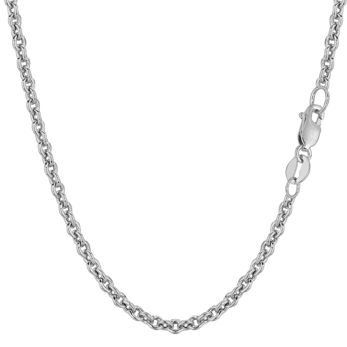 14K White Gold Forsantina Chain Width 3.1mm