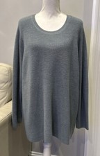 NWT Eileen Fisher 100 Extra Fine Merino Wool Pullover Sweater F1LZK-W5920M Sz1X