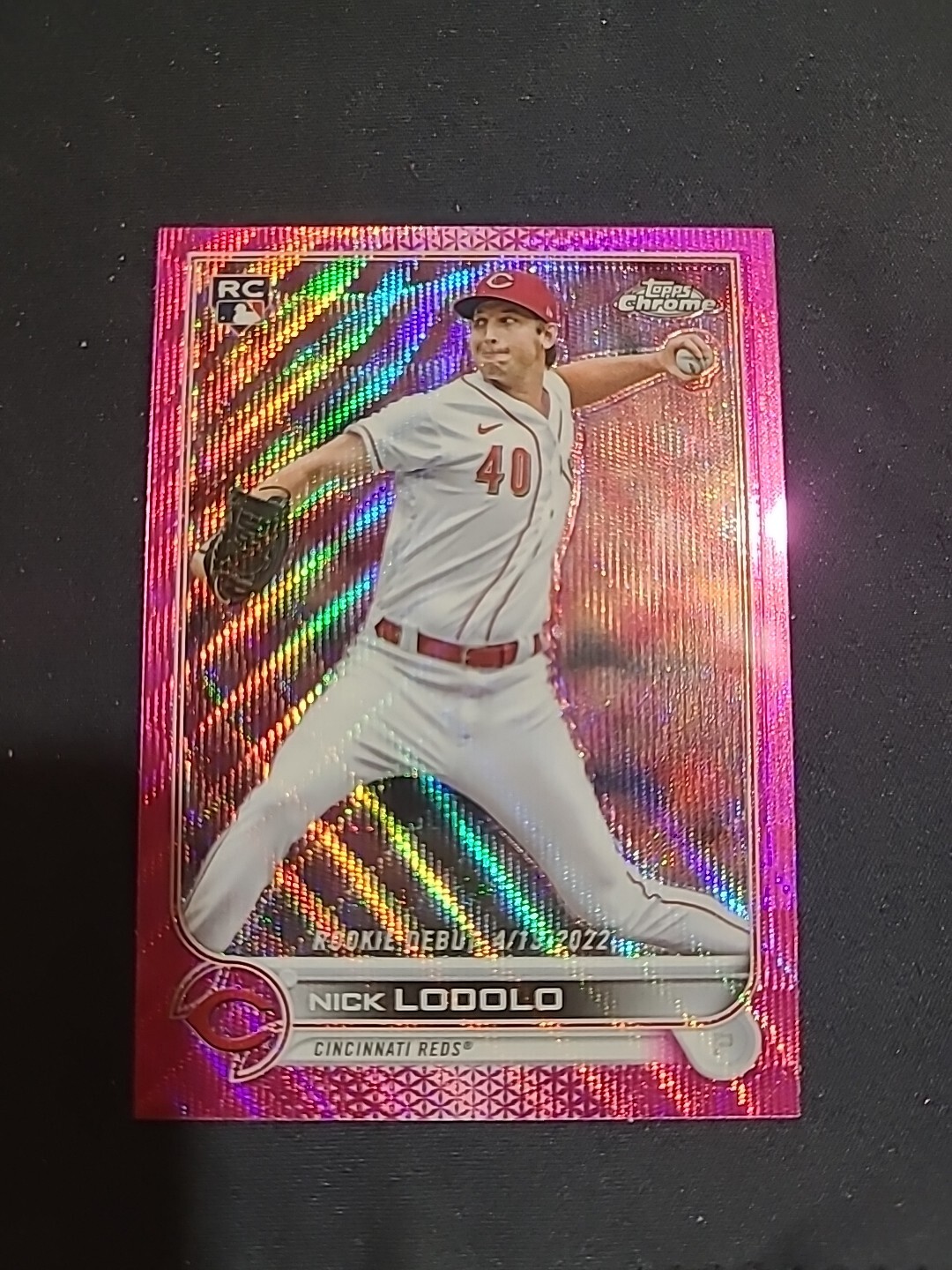 Nick Lodolo [Pink Wave] [RC] #USC65 2022 Topps Chrome Update