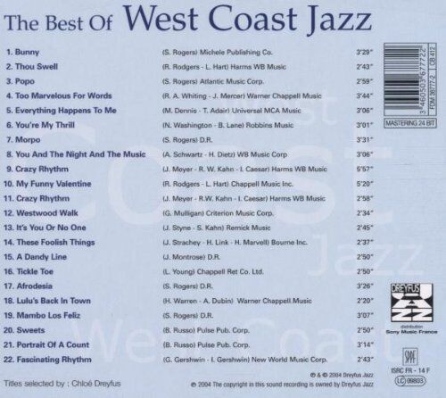 AAVV: The Best of West Coast Jazz - CD Digipack - Foto 3 di 3