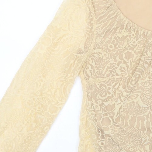 NEXT Womens Beige Paisley Polyester Blend Blouse Size 16 - Picture 11 of 12