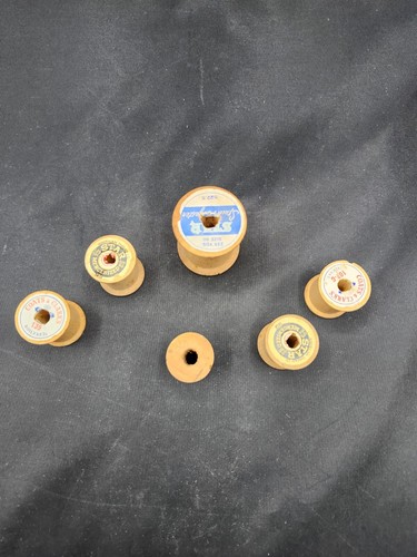 VTG Spools Various Makers 6 Each - Md/Sm Sizes- W/out Thread/Ribbon - Decoration - Picture 2 of 24
