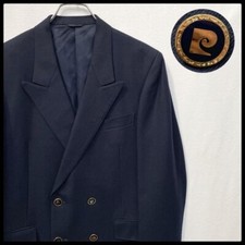 Pierre Cardin Vintage Double Breasted Jacket Navy Blue Blazer Gold Buttons so