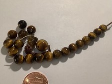 Natural Yellow Tiger Eye Beads Round Loose Beads very pretty-21 beads all shown