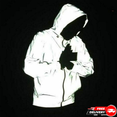 Reflektierende Herrenjacke Unisex Full Reflective Jacke Laufjacke Atmungsaktiv