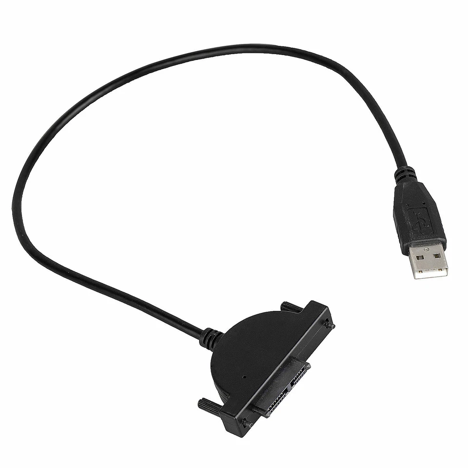 SATA to USB Cable Internal Slim DVD CD Drive 13pin Port External Adapter Wire - Image 2 of 4