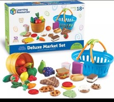 Learning Resources New Sprouts Deluxe Market Set - 32 Pieces, Ages 18 ...