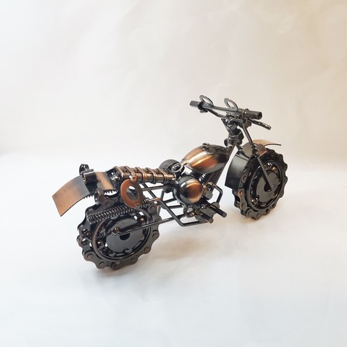 Handgefertigte recycelte Kunst Dirt Bike Altmetall Skulptur Motorrad Modell - Bild 12 von 24