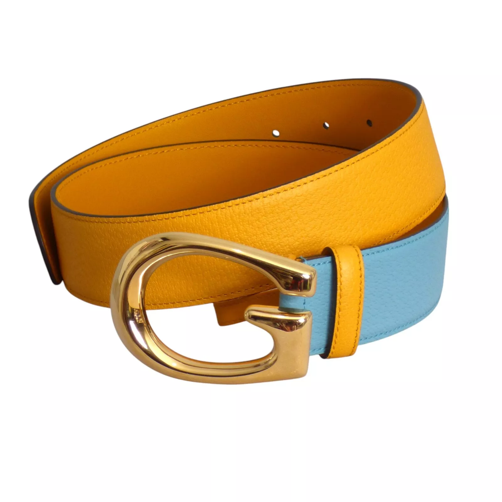 GUCCI   Ceinture en cuir bicolore neuve avec étiquette, taille 36