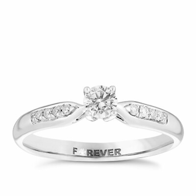 Forever Diamant Palladium Verlobungsring, natürlicher Diamant 0,22 Karat