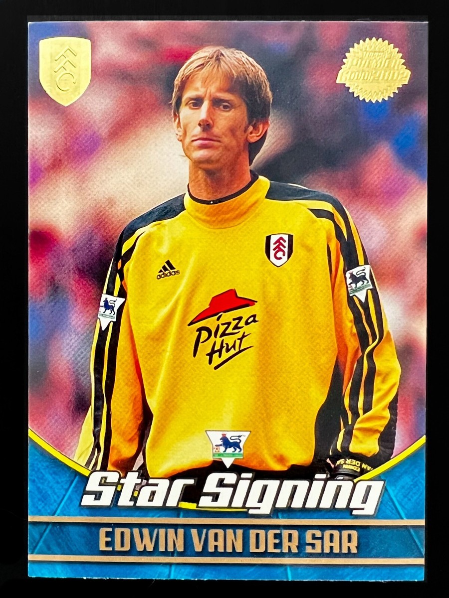 276★サッカー★edwin van der sar★prostarsフィギュア 2001-02 Topps Premier Gold Fulham - Star Signing Soccer — Edwin