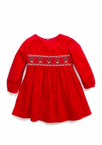Bonnie Jean Baby Girl Smocked Corduroy 