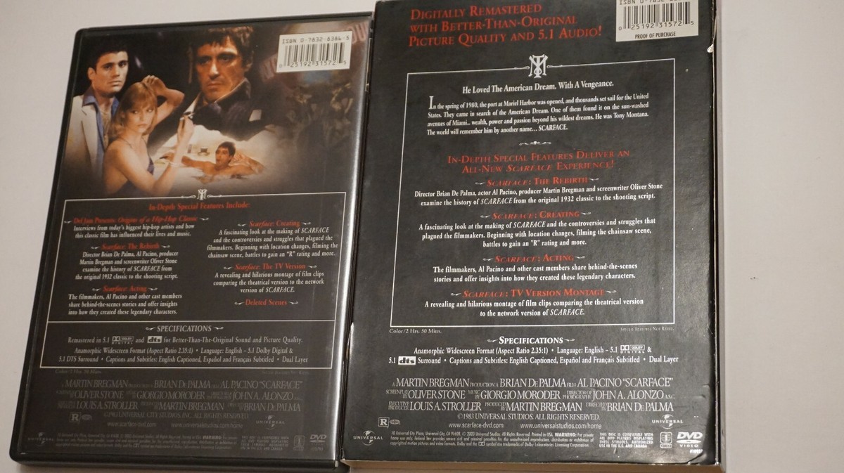 Scarface (DVD, 2003, 2-Disc Set, Widescreen Anniversary Edition