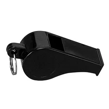 Black Plastic Law Enforment Style Whistle - Classic Referee & Coach Whistle