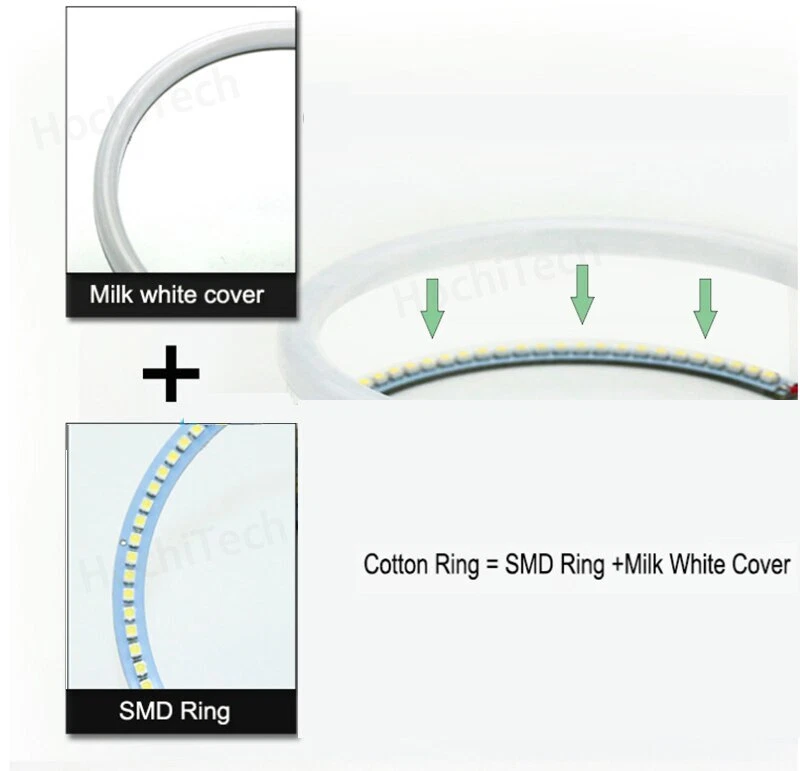 Cotton Turn signal Light Halo Rings LED Angel Eyes Kit For Fiat Albea 2005-2012 Foto 3 de 4