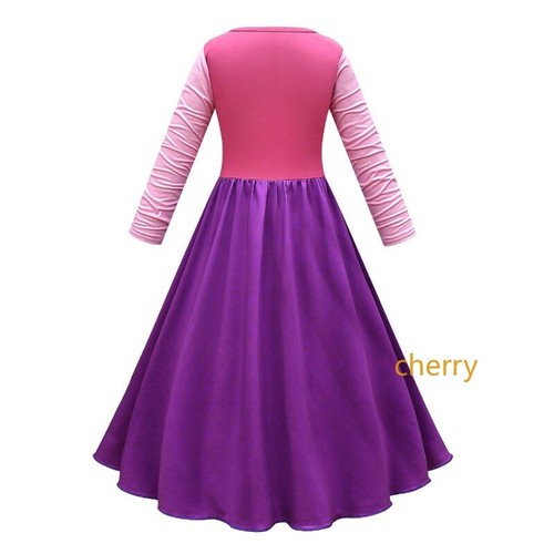 Kids Girls Hocus Pocus Sarah Sanderson Cosplay Costume Dress Halloween Outfit - Picture 4 of 28